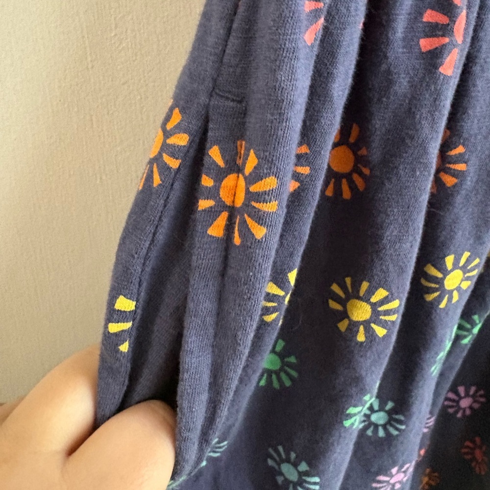 Primary Navy Floral Kids Dress size 10 - Picture 3 of 4